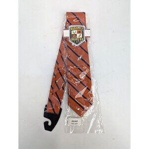 Varsity Colours Boys Silk Orange w/Blue Stripe Necktie Standard 50 Inch